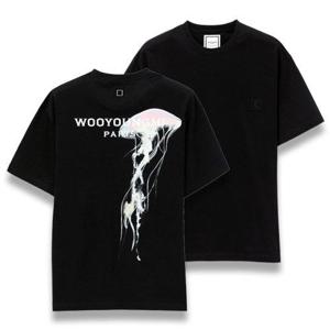 24SS 우영미 코튼 야광 젤리피쉬 백로고 티셔츠 W241TS04708B STK
