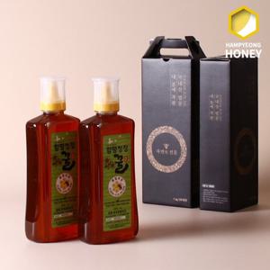 [함평나비꿀] 전라도 순수 자연산 잡화꿀 1kg + 1kg 선물세트 / 벌꿀성적서 동봉