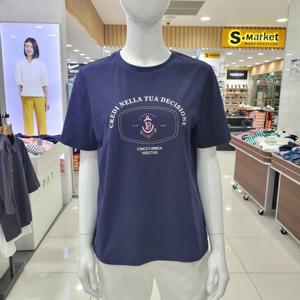 [피에이티]여성 원포인트 반팔 라운드티셔츠 1K45384-1