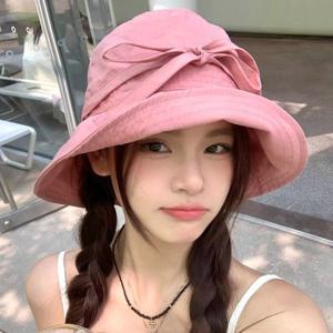 [루즈루나] 마루린 챙넓은 보넷 턱끈 봄 여름 여성 여행 캠핑 버킷햇 벙거지 모자