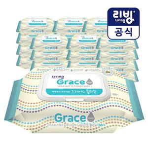 [한박스]*그레이스 물티슈 100매x24팩 한박스대용량/안심사용 삼정펄프 정품
