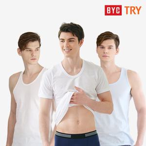 ★8매/6매★[BYC 외] 남성 고급 순면 민소매/반팔런닝 8매/6매 세트 택 1