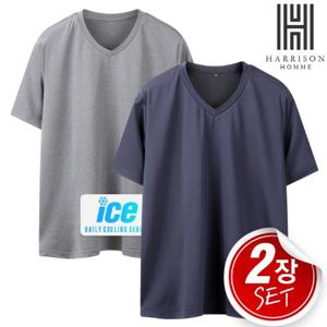 [해리슨] 2SET 냉감 기능성 스판 브이넥 반팔티 HA-1028 REM1001
