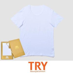 (트라이) 수피마면 남성 실켓 반팔 런닝