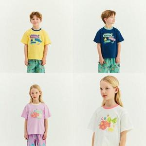 갤러리아_베네통키즈(24 S/S) 드로잉 반팔 티셔츠 QATS28431