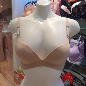 예스 DP02 베이직 무봉제 노와이어 브라 YES 베이지 편한 여성 속옷 볼륨핏