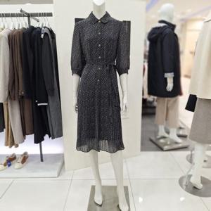 [올리비아하슬러]주름배색원피스OHDFOP201 BK