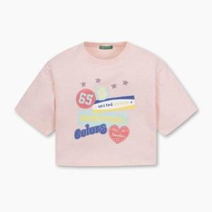 갤러리아_25SS 베네통키즈 크롭 그래픽 티셔츠 (QATS09531_PK)