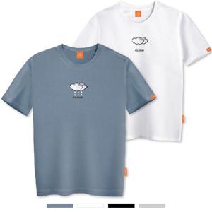엘라모 클라우드 반팔 티셔츠 남녀공용 빅사이즈 S~4XL