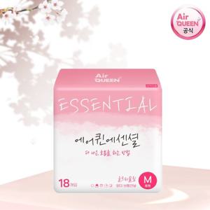 에어퀸 에센셜 순면 생리대 중형 72P (4팩)