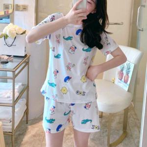 언더웨어 여름 시원한 홈웨어 여성 캐릭터 파자마 잠옷 세트