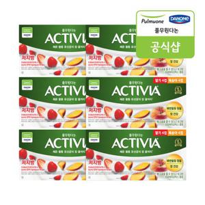 [풀무원다논] 액티비아 컵 딸기복숭아 8입(80g x 8입) x 6개
