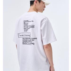 [클라이드앤]클라이드앤 남성 바스키아 레터링 반팔 티셔츠 FOB TS285M