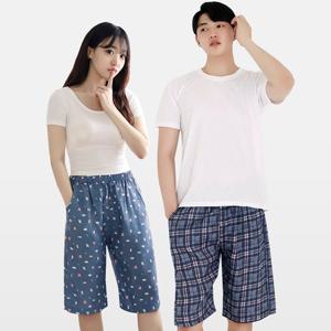테라우드 커플 풍기인견 6부 파자마 잠옷 바지