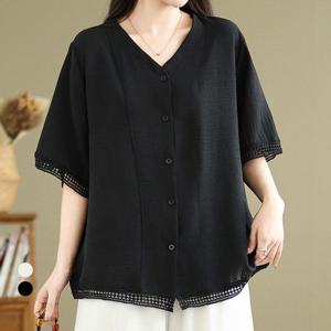 화세 (77까지)루즈레이스핏블라우스_HB5MBL042C