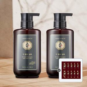 [댕기머리] 오리지널 기골드 샴푸 500ml 2개+진기현 샴푸 샘플 10매 증정