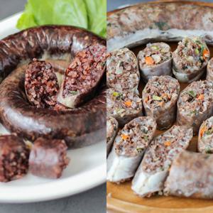 전통방식 속초 찰순대 1kg+아바이순대 1kg HACCP 인증 순대