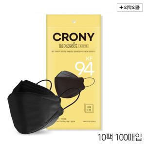 순수인 크로니 KF94 대형 마스크 (블랙)_100매(10입X10팩) 빠른배송