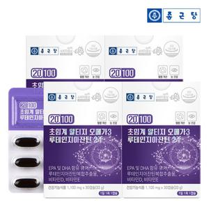 종근당 20100 저온 초임계 알티지 오메가3 루테인 지아잔틴 24 4박스 / 식물성캡슐 4중복합기능성