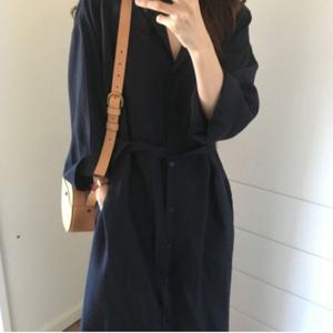 [오노마] ONM 여성 가을롱원피스 롱남방 롱셔츠 롱가디건셔츠원피스
