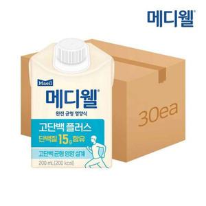 [엠디웰]메디웰 고단백플러스 200ml 30팩(1박스) 균형영양식 식사대용 부모님간식
