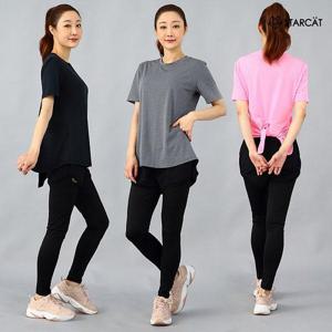 [스타캣]요가복상의 여성운동복   사선크롭스타일반팔 SC TS699 P2