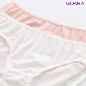 [고아라]여성면팬티 면스판 부드러운 무지 흰색 스킨색 미디팬티