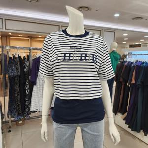 [베스띠벨리]배색보더레이어드티셔츠BIIBG2849NAP