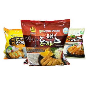 [자연맛남 돈까스]명가 돈까스 3종세트 3팩15개(등심/치즈등심/순살치킨까스)