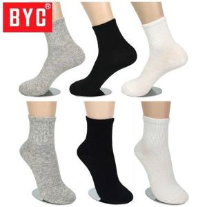 BYC 캐쥬얼 중목양말 10켤레 여자 남자 무지 검정 흰색 학생 면양말