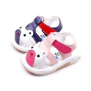 [풋풋아동화]풋풋 유아 빨강코 삑삑이 샌들 찍찍이신발