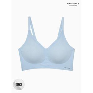 [크로커다일 이너웨어]쿨 인견 에어홀 스트랍 감탄브라 1종 라이트블루