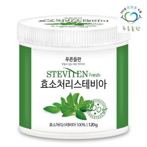 [푸른들판] 스테비텐 후레쉬 효소처리 스테비아 100% 분말 가루 120gx1통 설탕대체 감미료 슈가 파우더