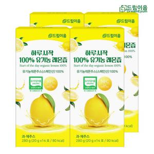 드림이음 하루시작 NFC 100% 유기농 레몬즙 레몬수 280g x 4박스