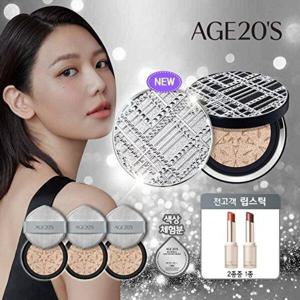 [에이지투웨니스]AGE20S 3D 터치 하이 커버 쿠션 블랙라벨 에디션 본품 2개+리필 3개+립스틱 1개