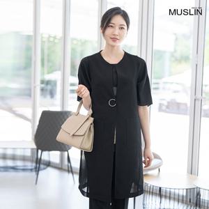 여성 엄마옷 C포인트 쉬폰 롱조끼 VE205364 중년여성의류/50대/60대/마담/빅사이즈/할머니옷