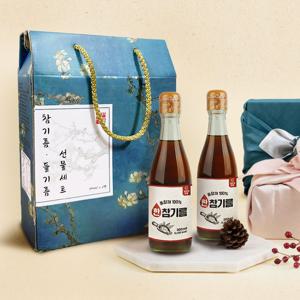[장인의주방]100%통참깨 국내 저온착유 참기름300ml 2병 선물세트