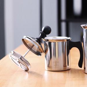 시타 수동 우유거품기 400ml 스텐 이중망 라떼 스티머 밀크포머