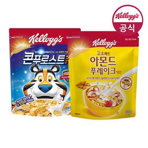 켈로그 시리얼 콘푸로스트 600g + 아몬드 푸레이크 600g