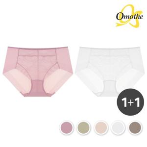 오모떼 냉감 한겹보정 레이스 팬티 1+1 2종/택일