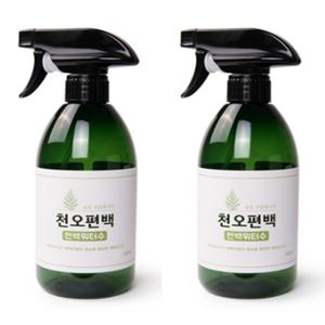 천오편백 섬유탈취제 공기탈취제 실내탈취제 피톤치드 스프레이 편백수 500ml 2개