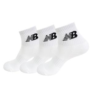 NB 뉴발란스 플라잉로고 여성 3팩 장목 헬스 운동 양말 흰색 NBGEDAB205-10