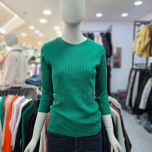 [뱅뱅]봄 여성 칠부 면 티셔츠