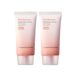 [성분에디터] 1+1 핑크 블라썸 브라이트닝 톤업 선크림 50ml SPF 50+ PA+++ 2개