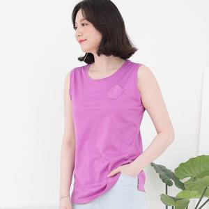 [애비뉴투지]엄마옷 기본 실켓 면 여성 라운드 민소매 나시 무지 티셔츠 A05160 50대 60대 중년여성의류