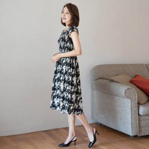 마담4060 엄마옷 스모크밴딩캡원피스-ZOP303012-