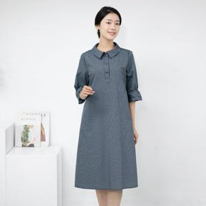 여성 엄마옷 카라 반팔 반오픈원피스 OP305191 중년여성의류/50대/60대/마담/빅사이즈/할머니옷