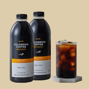 [웨이크비 커피] 콜드브루 원액 더치커피 콜롬비아 수프리모 1L x 2병