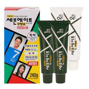 세븐에이트 무향료 칼라크림 대용량 240g 7호 자연스런흑갈색 /동성제약