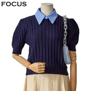 [포커스]뮤꽈배기반팔니트 FBM3C7PKT0245